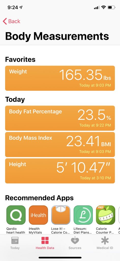 Health-app-body-measurements